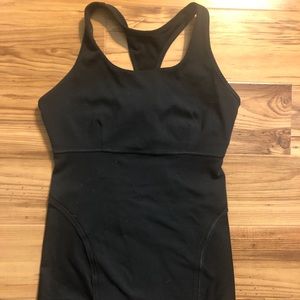 Black lululemon tank with built-in bra! Size 4